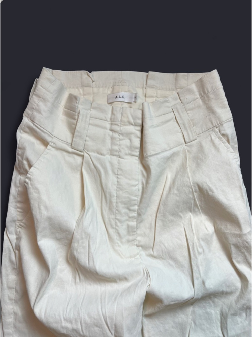 A.L.C White Linen Womens Pants Size 4